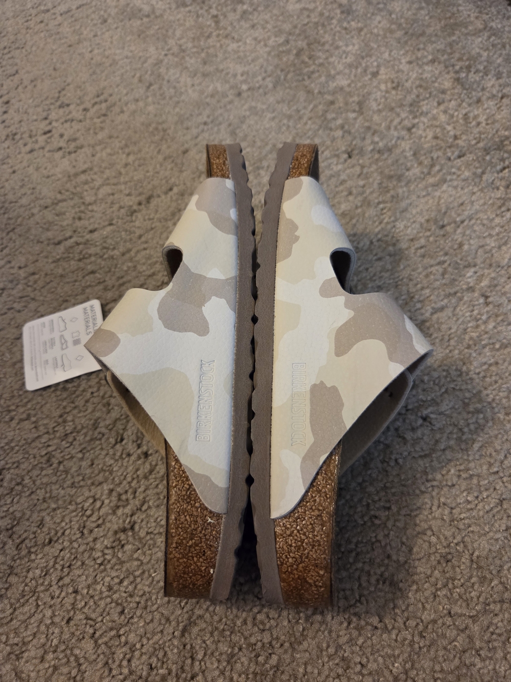 Birkenstock Womens Arizona Sandals - White Camouflage - Picture 6 of 8
